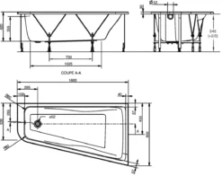 Baignoire Asymétrique Odéon Up - 160 X 90 Cm - Version Droite - JACOB DELAFON -Produits Menagers Soldes 2024 276750