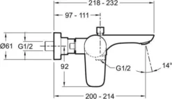 Mitigeur ALEO Bain-douche Mural Chromé JACOB DELAFON -Produits Menagers Soldes 2024 306570